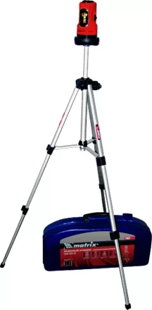 Уровень лазерный 150 мм штатив 1100 мм самовырав. набор в пласт. кейсе  MATRIX 35033 купить в Нижневартовске