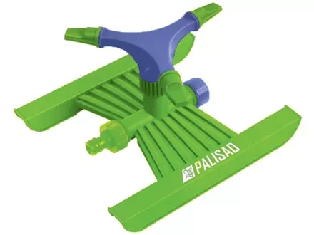 Разбрызгиватель пласт. вращ. с 3 лоп. штуц D 3/4" с  подст. S поля. 180 кв. м D 15 м  PALISAD 65409 купить в Нижневартовске