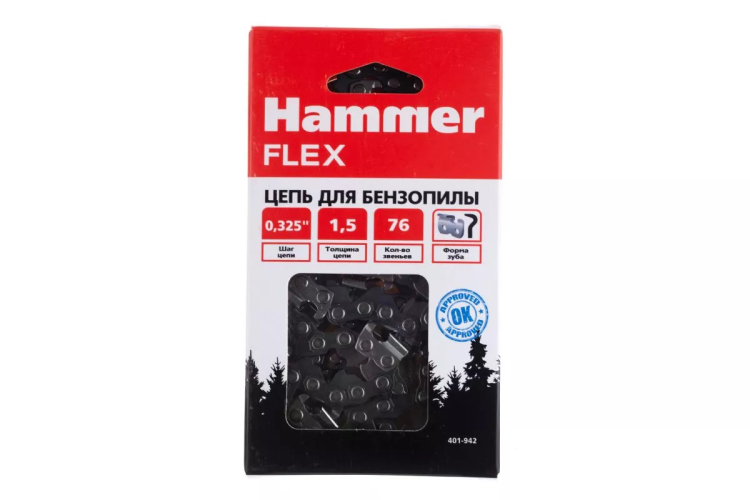 Цепь пильная HAMMER 0,325''-1,5мм-76зв купить в Нижневартовске