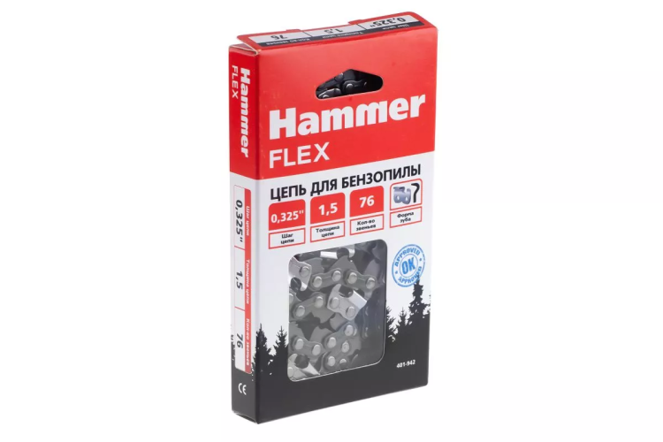 Цепь пильная HAMMER 0,325''-1,5мм-76зв купить в Нижневартовске