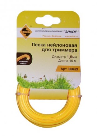 Леска нейл. для трим.,ф1,6ммх15м, звез Энкор 1/20 56653 купить в Нижневартовске