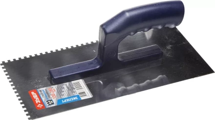 Гладилка ЗУБР нержавеющая с пластиковой ручкой, зубчатая, 4х4мм 0804-04 купить в Нижневартовске