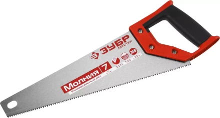 Ножовка универсальная (пила) ЗУБР МОЛНИЯ-7 350 мм, 7 TPI, закалка, рез вдоль и поперек волокон, для средних заготовок, фанеры, ДСП, МДФ 1537-35_z01 купить в Нижневартовске