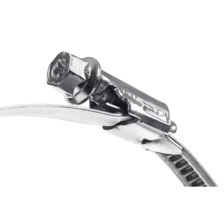 ЗУБР Х-9Н, 16 - 28 мм, накатная лента 9 мм, цинк, 50 шт, червячный хомут (37807-28) купить в Нижневартовске