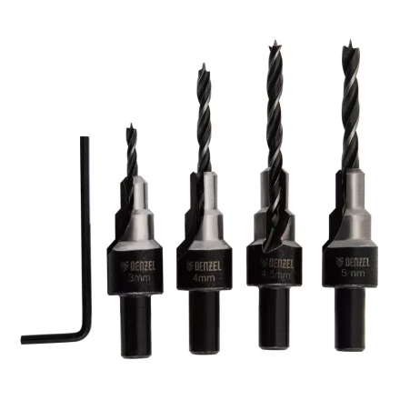 Набор сверл под конфирмат Denzel 704240, 3-5 мм, набор 4 шт купить в Нижневартовске