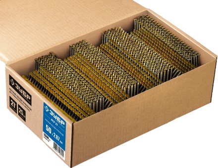 ЗУБР SN21 50 х 2.87 мм, реечные гвозди рифленые, 3500 шт (305392-50) купить в Нижневартовске