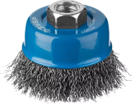 ЗУБР "ПРОФЕССИОНАЛ". Щетка чашечная для УШМ, витая стальная проволока 0,3мм, 60ммхМ14 35261-060_z02 купить в Нижневартовске
