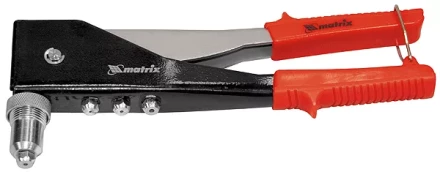 Заклепочник, 250 мм, переставной 0-90 градусов, заклепки 2,4-3,2-4,0-4,8 мм MATRIX 40527 купить в Нижневартовске