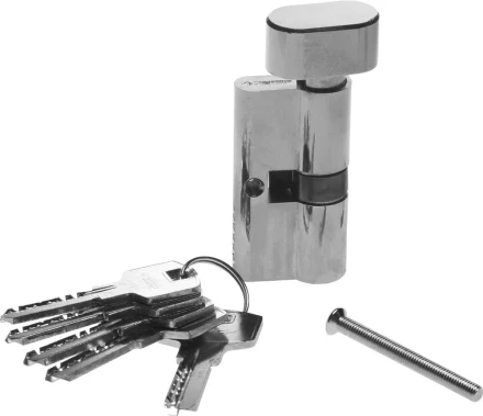 Механизм ЗУБР "ЭКСПЕРТ"цилиндровый, повышенной защищенности, тип "ключ-защелка", цвет хром, 6-PIN, 60мм 52107-60-2 купить в Нижневартовске