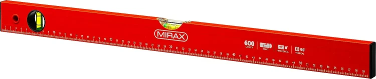 Уровень коробчатый MIRAX, 2 ампулы, крашеный, 600мм 34602-060_z02 купить в Нижневартовске