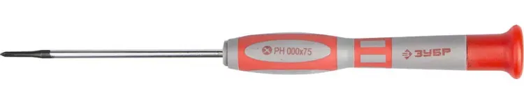 Отвертка ЗУБР "МАСТЕР" для точных работ, Cr-V, PH №000х75мм 25632-000-075 купить в Нижневартовске