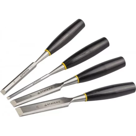 Набор: Стамески плоские с пластмассовой ручкой, 6/12/18/25, 4шт, STAYER 1820-H4 купить в Нижневартовске