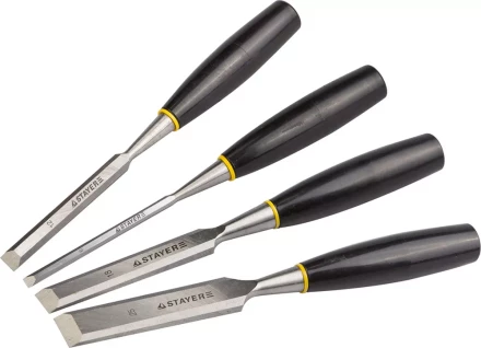 Набор: Стамески плоские с пластмассовой ручкой, 6/12/18/25, 4шт, STAYER 1820-H4 купить в Нижневартовске