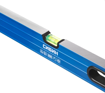 Уровень СИБИН коробчатый усиленный, утолщенный профиль, 2 фрезерованные поверхности, 3 противоударных ампулы (1 поворотная на 360 град), с ручками, 1 34609-150 купить в Нижневартовске