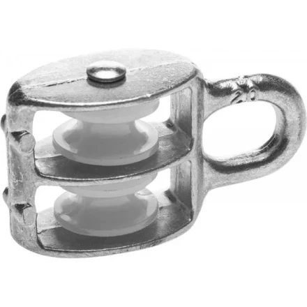 Блок ЗУБР двойной, оцинкованный, нейлоновый шкив, 6x20мм, 8 шт 4-304595-20 купить в Нижневартовске