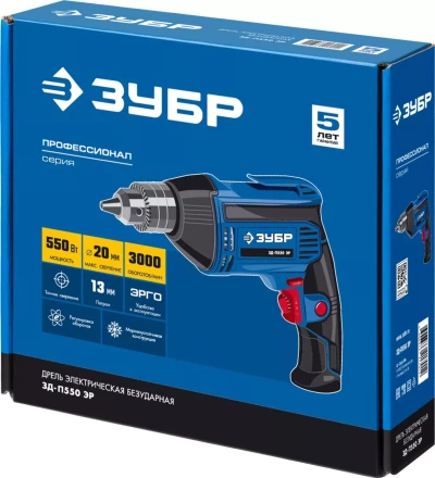 Дрель реверсивная ЗД-П550 ЭР серия ПРОФЕССИОНАЛ купить в Нижневартовске