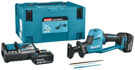 Сабельная пила Makita DJR189RTJ  (2* АКБ 5Ач, ЗУ),  бесщеточный двигатель купить в Нижневартовске