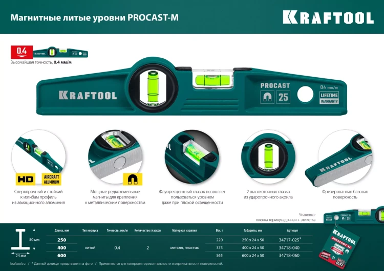 Литой магнитный уровень 34718-040 купить в Нижневартовске