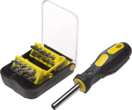 Набор STAYER Отвертка-битхолдер "STANDARD" с магнитом, 2-комп. рукоятка, биты Сr-V, в боксе, 21 предмет 25078-H21 купить в Нижневартовске