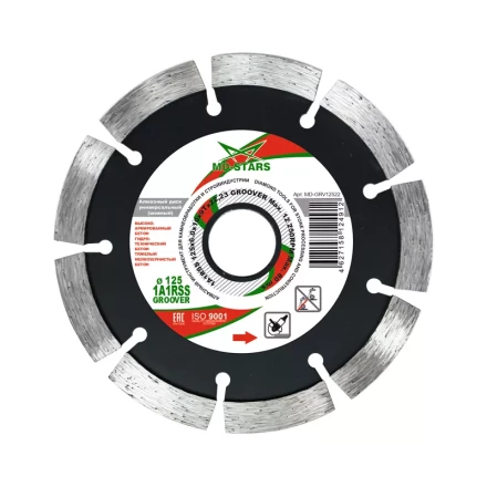 Диск алмазный по бетону 1A1RSS GROOVER MD-STARS 125*6.0*10*9T*22,23 mm купить в Нижневартовске