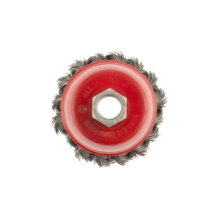 Щетка для УШМ 65 мм М14 "чашка" крученая проволока 0,35 мм MTX 74613 купить в Нижневартовске