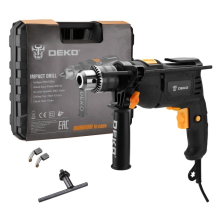 Дрель ударная DEKO DKID600W, 063-4126, в кейсе купить в Нижневартовске