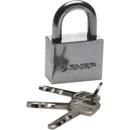 Замок ЗУБР "МАСТЕР" навесной, стальной корпус, закаленная дужка, 40мм 3710-40_z01 купить в Нижневартовске