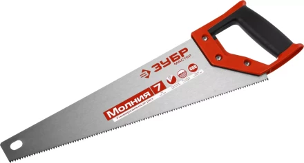 Ножовка универсальная (пила) ЗУБР МОЛНИЯ-7 400 мм, 7 TPI, закалка, рез вдоль и поперек волокон, для средних заготовок, фанеры, ДСП, МДФ 1537-40_z01 купить в Нижневартовске