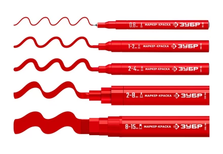 ЗУБР МК-80 красный, 0.8 мм маркер-краска (06324-3) купить в Нижневартовске