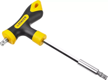 Набор STAYER "MASTER" "HERCULES": Отвертка реверсивная, Т-образная отвертка-битодержатель, адаптер для торц голов, 43 предм 25084-H43 купить в Нижневартовске