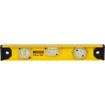 Уровень STAYER "MASTER" "I-Bar" РЕЛЬС двутавровый, 3 противоударных ампулы (1 поворотная на 360 град), линейка, 40см 3470-040_z01 купить в Нижневартовске
