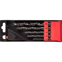 ЗУБР. Набор сверл спиральных по дереву с М-образной заточкой, сталь 65Г, 5шт: 4-5-6-8-10мм 29421-H5