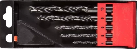 ЗУБР. Набор сверл спиральных по дереву с М-образной заточкой, сталь 65Г, 5шт: 4-5-6-8-10мм 29421-H5 купить в Нижневартовске