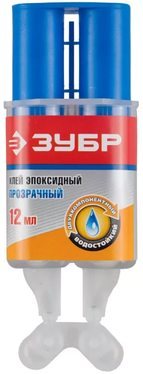 Клей ЗУБР эпоксидный, в двойном шприце, на блистере, 12 мл 41954 купить в Нижневартовске
