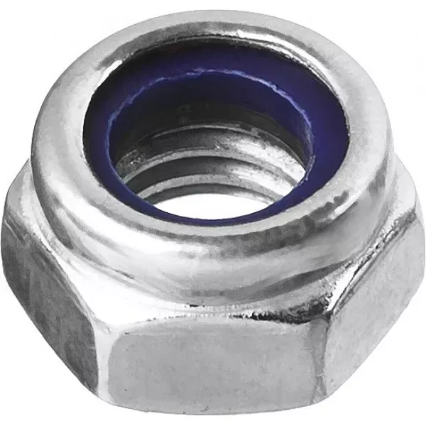 Гайка DIN 985 с нейлоновым кольцом, M8, 8 шт, кл. пр. 6, оцинкованная, ЗУБР 303586-08 купить в Нижневартовске