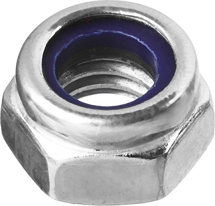 Гайка DIN 985 с нейлоновым кольцом, M8, 8 шт, кл. пр. 6, оцинкованная, ЗУБР 303586-08 купить в Нижневартовске