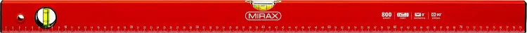 Уровень коробчатый MIRAX, 2 ампулы, крашеный, 800мм 34602-080_z02 купить в Нижневартовске
