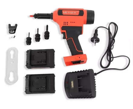 Аккумуляторный резьбовой заклепочник Messer M3000 с электронной системой настройки сжатия и счетчиком купить в Нижневартовске