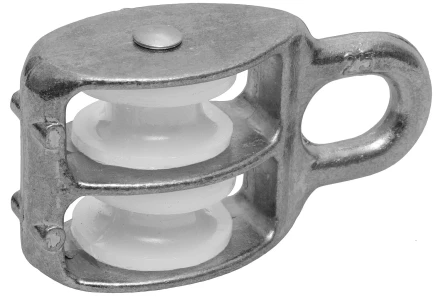 Блок ЗУБР двойной, оцинкованный, нейлоновый шкив, 6x20мм, 1 шт 4-304596-20 купить в Нижневартовске