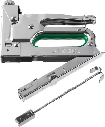 Степлер "Max 140" с регулировкой силы удара, металл корпус 4-в-1: тип 140 (6-14 мм) / 28 (9-11 мм) / 300 (10-14 мм) / 500 (14 мм), STAYER 31508_z02 купить в Нижневартовске