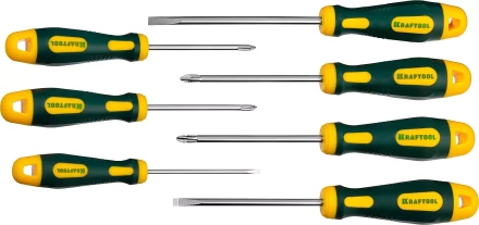 Набор X-Drive, KRAFTOOL 250081-H7: Отвертки профессиональные, SL: 3x80, 5x100, 6x125; PH: 1x80, 2x100; PZ: 1x80, 2x100 250081-H7 купить в Нижневартовске
