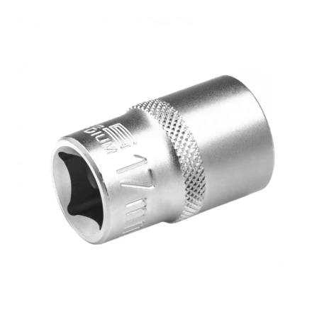 Головка торцевая 17 мм двенадцатигранная CrV под квадрат 1/2 хромированная Stels 13662 купить в Нижневартовске