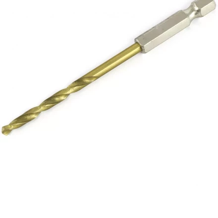 Сверло по металлу 3,8 мм HSS нитридтитановое покрытие шестигранный хвостовик Matrix 717382 купить в Нижневартовске
