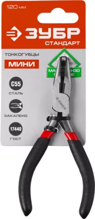 Тонкогубцы ЗУБР "СТАНДАРТ", 120мм 22169-3 купить в Нижневартовске