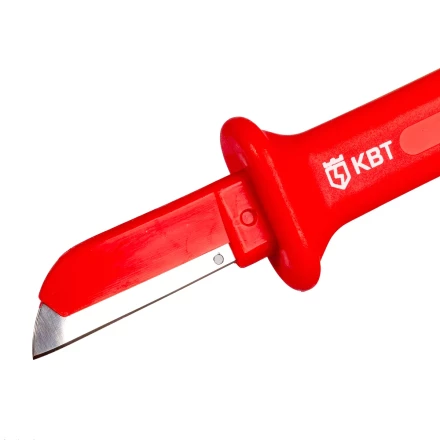 Нож монтерский диэлектрический КВТ НМИ-15 с частично изолированным прямым лезвием (86567) купить в Нижневартовске