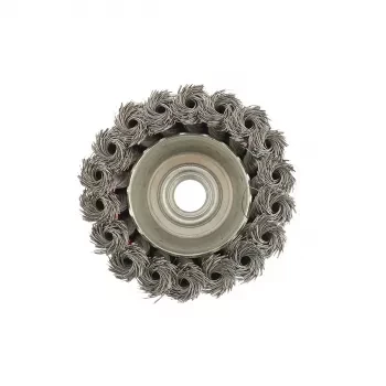 Щетка для УШМ, 75 мм, М14, "чашка", крученая проволока 0,35 мм  MTX 74614 купить в Нижневартовске