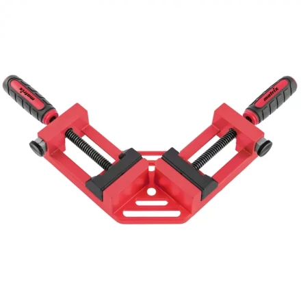 Струбцина угловая быстрозажимная 65/65 мм двухкомпонентные обрезиненные рукоятки Matrix 20322 купить в Нижневартовске