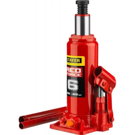 Домкрат гидравлический бутылочный "RED FORCE", 6т, 216-413 мм, STAYER 43160-6 43160-6_z01 купить в Нижневартовске
