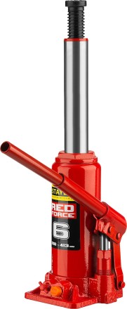 Домкрат гидравлический бутылочный &quot;RED FORCE&quot;, 6т, 216-413 мм, STAYER 43160-6 43160-6_z01 купить в Нижневартовске