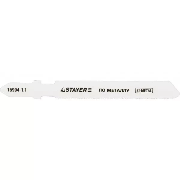 Полотна STAYER "PROFI", T118GF, для эл/лобзика, Bi-Metall, по металлу (0,5-1,5мм), EU-хвост., шаг 1,1мм, 50мм, 2шт 15994-1.1_z01 купить в Нижневартовске